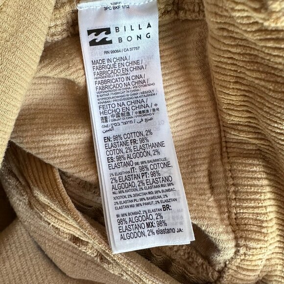 BILLABONG × Wrangler Size 28 The Retro Women Corduroy Pants in Antique Gold - Picture 8 of 9
